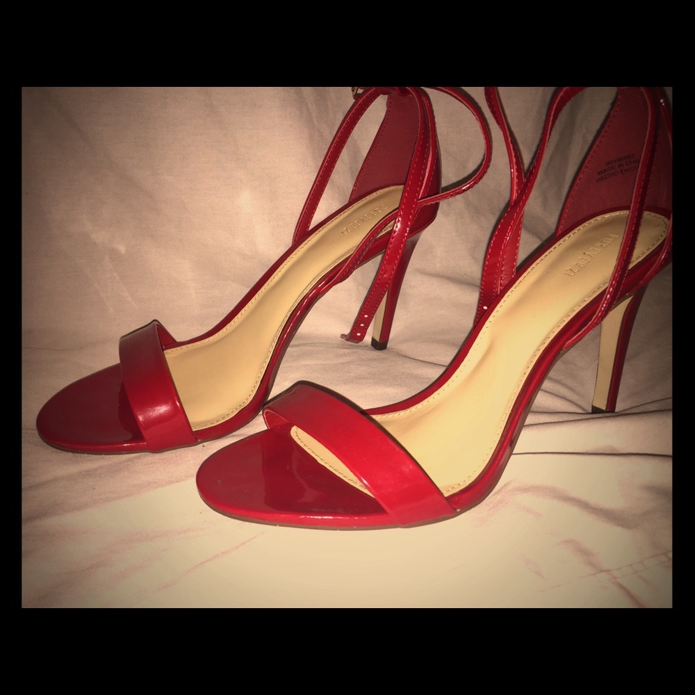 Red F21 high heels